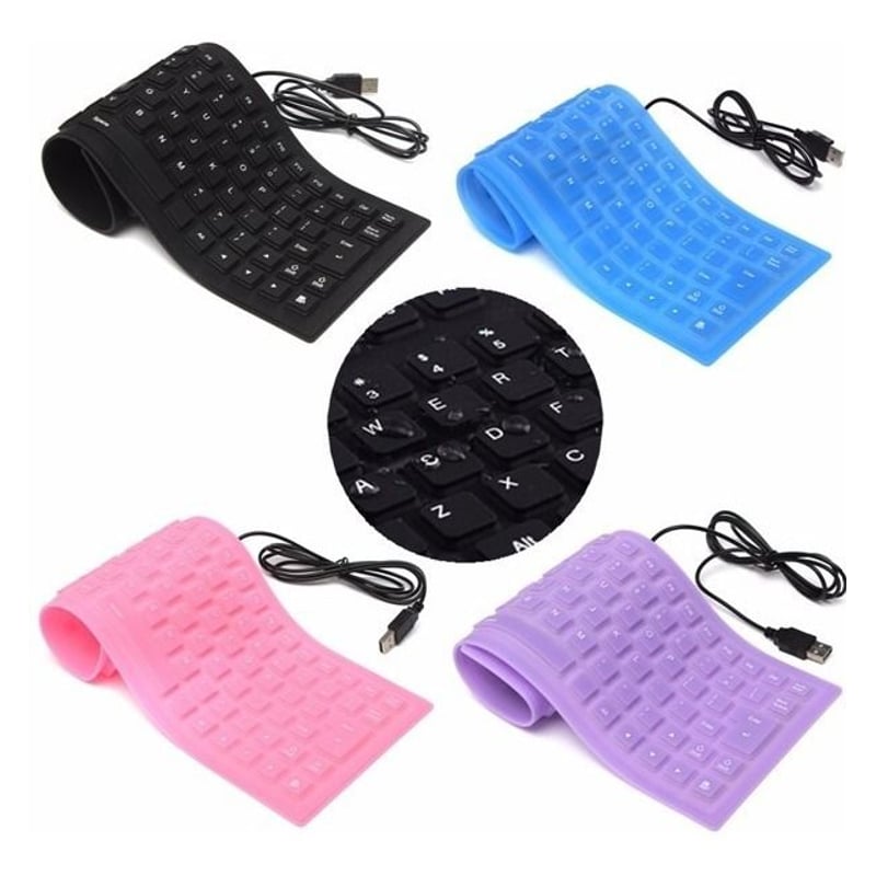 Teclado Flexible enrollable Impermeable-entrada Usb  MOD ST-2021