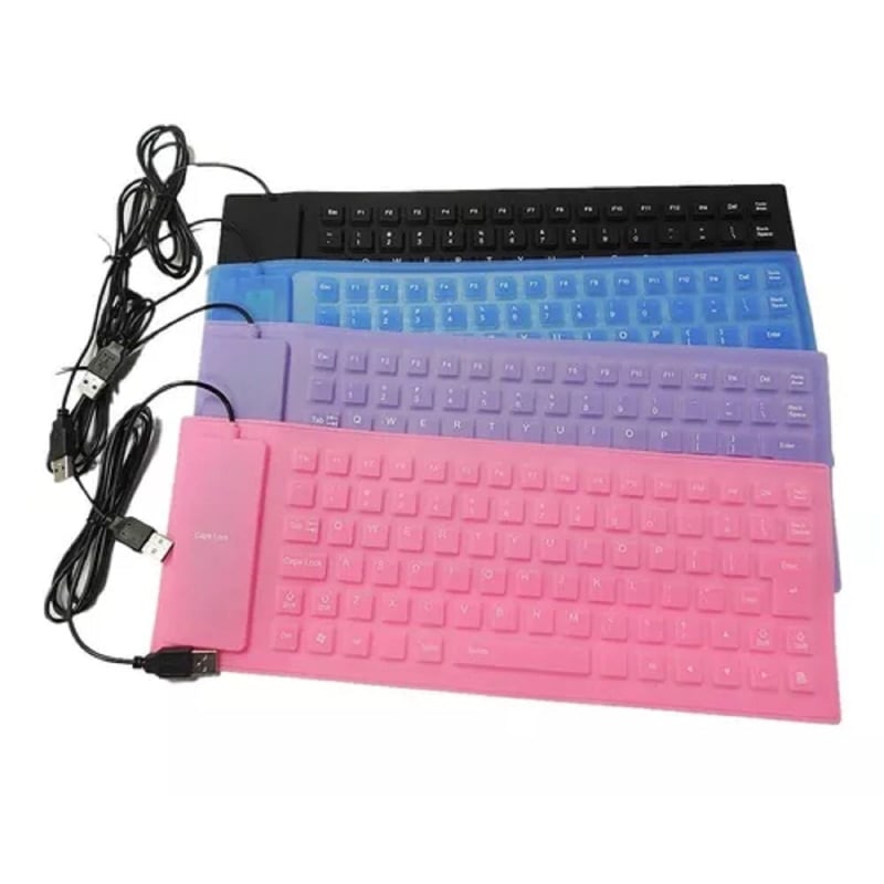 Teclado Flexible enrollable Impermeable-entrada Usb  MOD ST-2021
