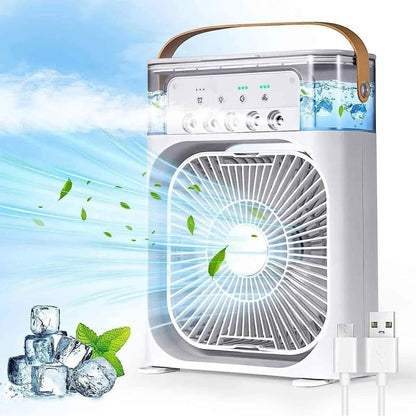 Ventilador humidificador eléctrico portáti blanco MOD l 12256