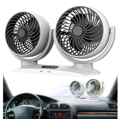 Ventilador Auto Doble Cabezal 360 Portatil Camioneta Carro SEISA  MOD SQ-S788