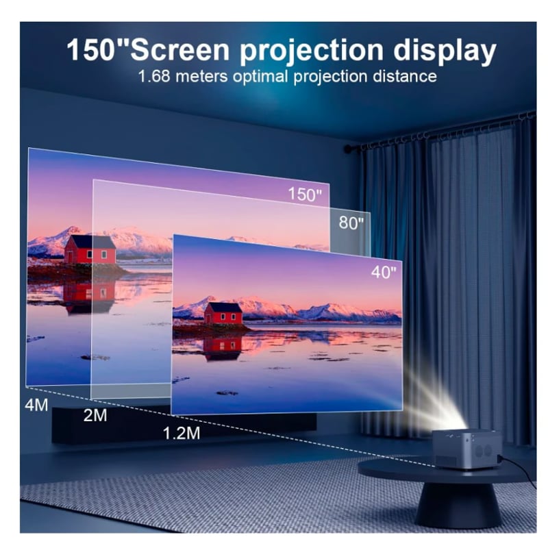 Proyector Portatil Multimedia Smart Android HDMI 4K MOD HY350