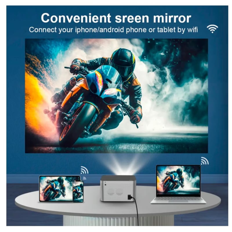 Proyector Portatil Multimedia Smart Android HDMI 4K MOD HY350