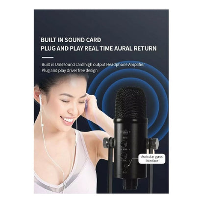 Condenser Microphone Kit for PC - Laptop - Cell Phone Plug and Play USB - MOD: BM-86TZ