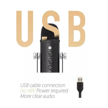 Condenser Microphone Kit for PC - Laptop - Cell Phone Plug and Play USB - MOD: BM-86TZ