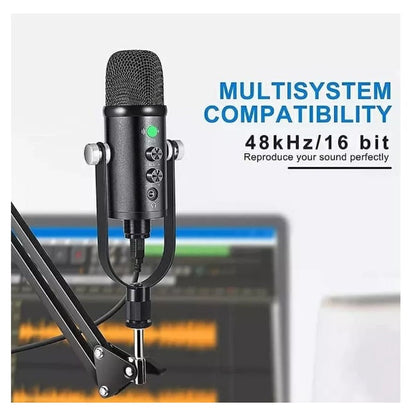 Condenser Microphone Kit for PC - Laptop - Cell Phone Plug and Play USB - MOD: BM-86TZ