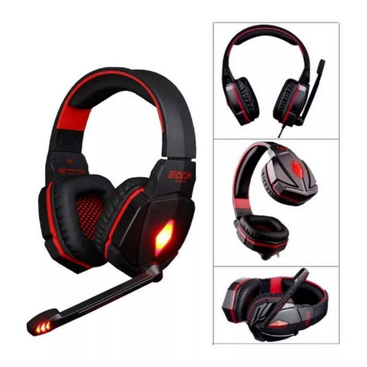 Audífono Diadema Gamer Kotion G4000 Rojo.