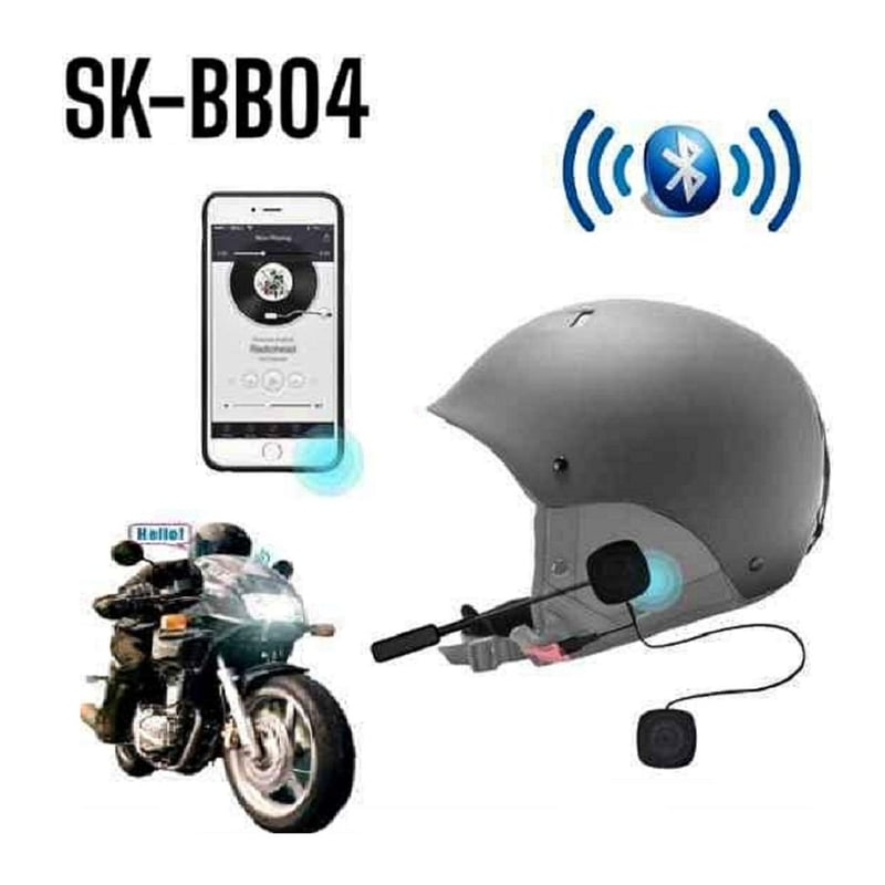 Audífono Bluetooth Exclusivo Para Casco De Moto SK-BB04