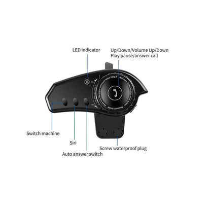 Audífonos  Luces RGB Tipo C bluetooth para casco de Moto MOD JYD-BT35