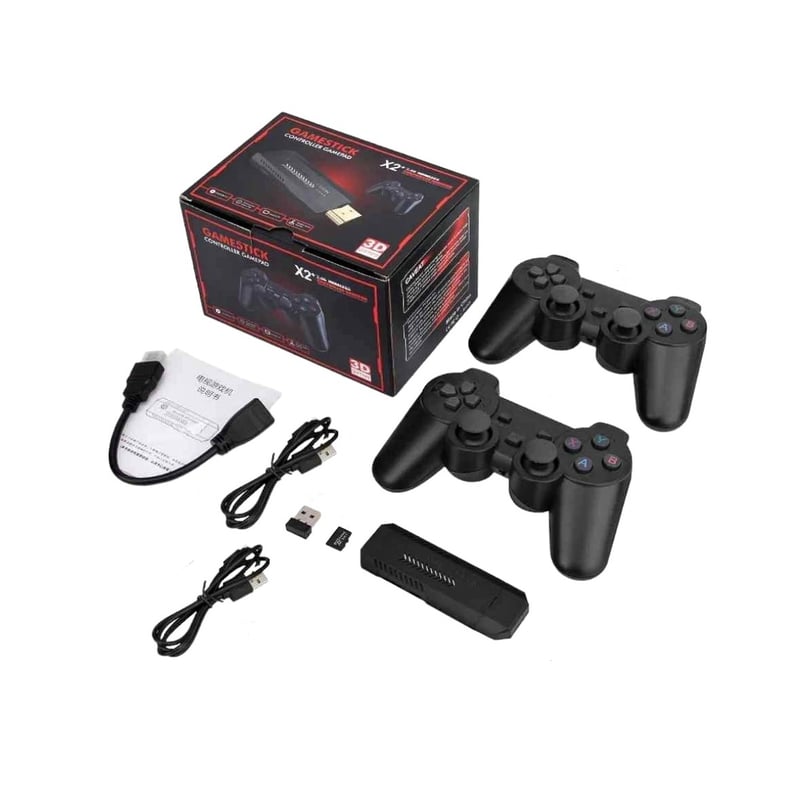 Consola de juegos X2 mando inalámbrico recargable 64G 37000 juegos