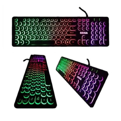 TECLADO USB GAMER SEISA RETROILUMINADO - MOD: DN-DY02