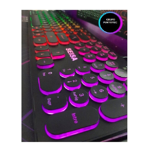 TECLADO USB GAMER SEISA RETROILUMINADO DN-DY02