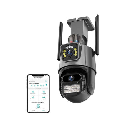 Cámara de seguridad Doble Lente WiFi 4MP - MOD: P11-QQ6 - App: iCSee